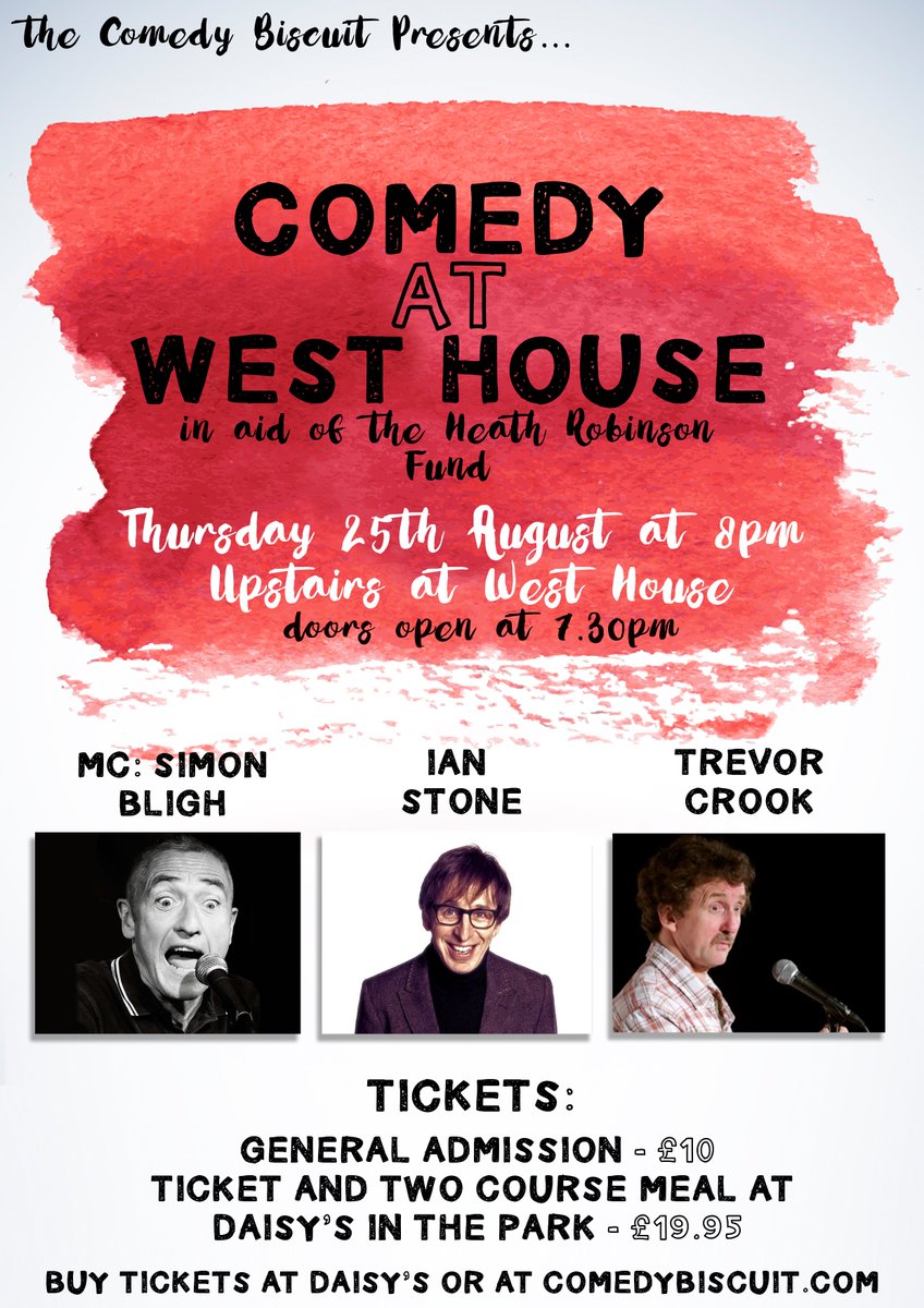daisysinthepark's tweet photo. Tickets now on sale for August 25th Comedy Show @daisysinthepark @ComedyBiscuit https://t.co/Cub8Xp83lw https://t.co/ZvziUKKQeQ