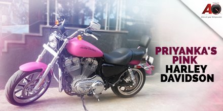 mahindraaq's tweet image. Did you know that Priyanka Chopra owns a Harley Davidson Iron 883 that's hot pink in colour? #RollingInStyle