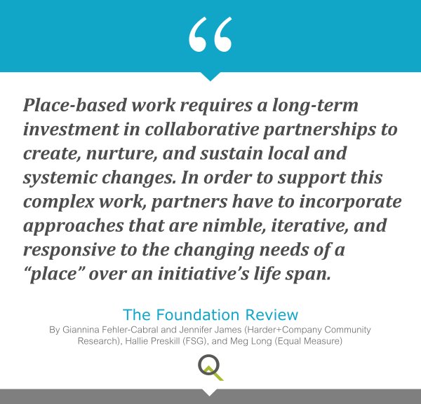 EqMeasure's tweet photo. The Art & Science of Place-Based Philanthropy, Themes from a National Convening https://t.co/HbdyvNNx7R #eval4change https://t.co/mSUdI0S7sB