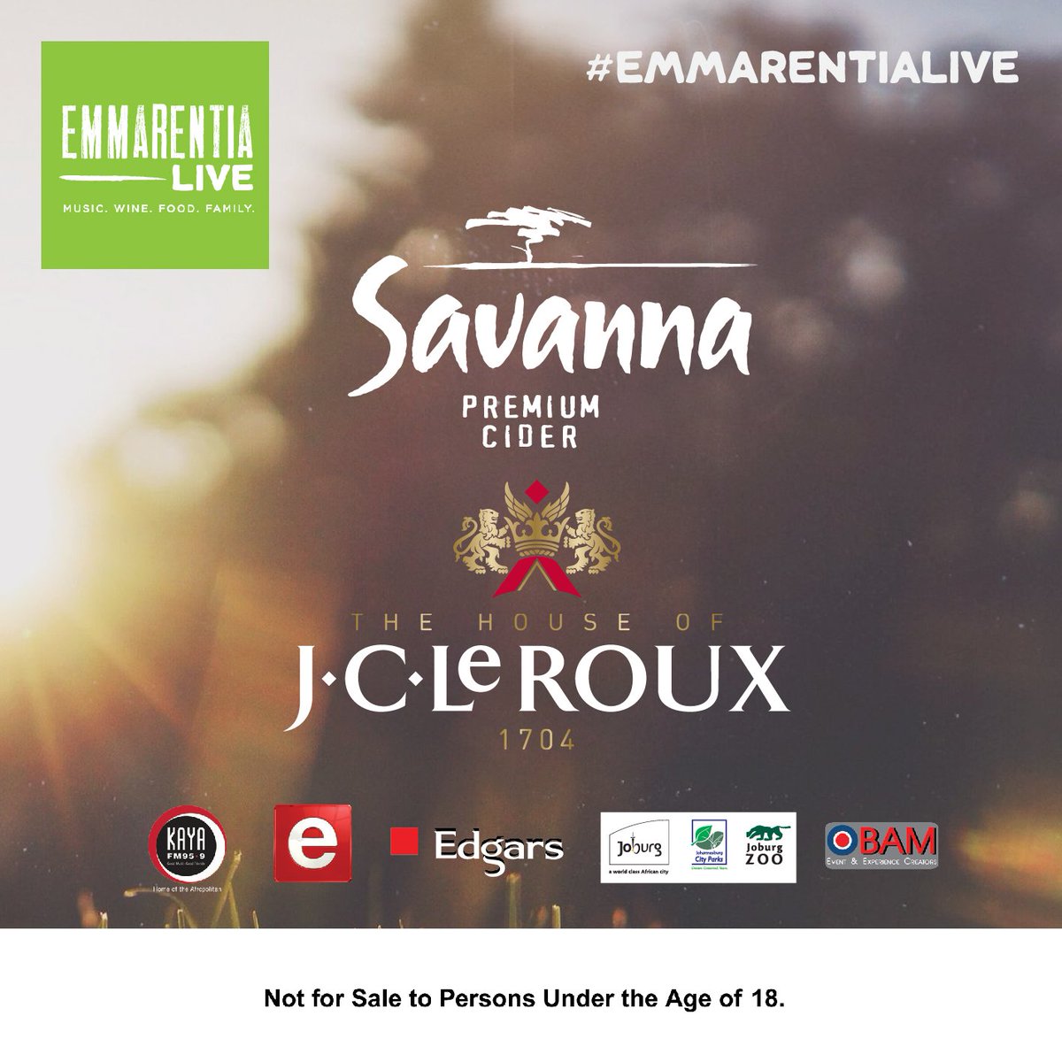EmmarentiaLive's tweet photo. Join us at our wine &amp; beer garden for Savanna Premium Draft &amp; bubbly from J.C. Le Roux - perfect in the sun! https://t.co/M0s8KmPJJk