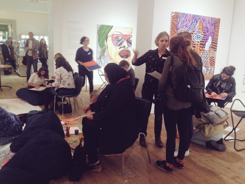 MAGlearning's tweet photo. Join us for #Mindfulmarks as we make marks to African music inspired by Boris Nzebo Urban Style. 
#MAGwellbeing https://t.co/WDb9Fz8EY8