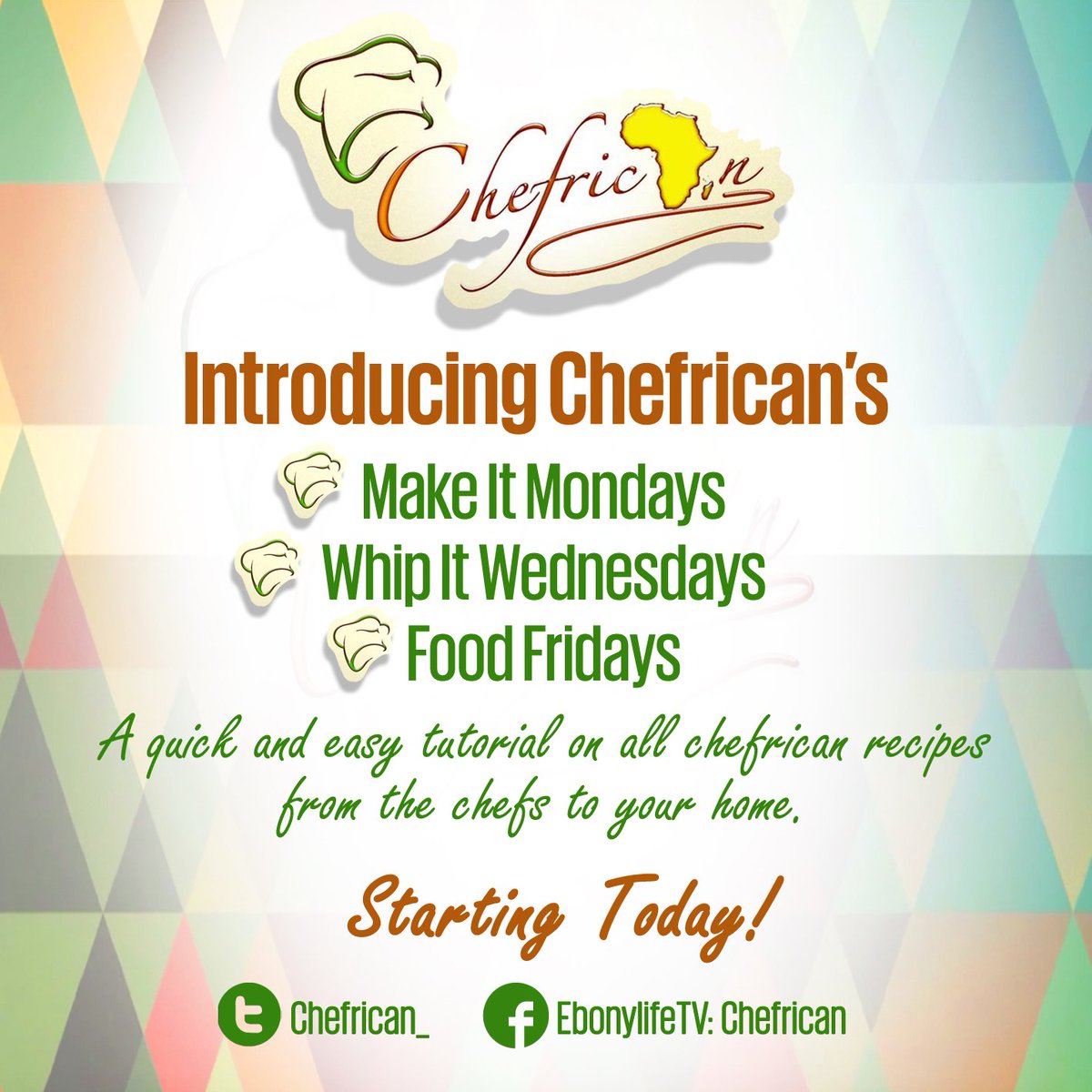 Chefrican_'s tweet photo. Say Hello to Visual Cooking Tutorials from the Chefs to your Home! 😋 https://t.co/KHX7dn4bVj