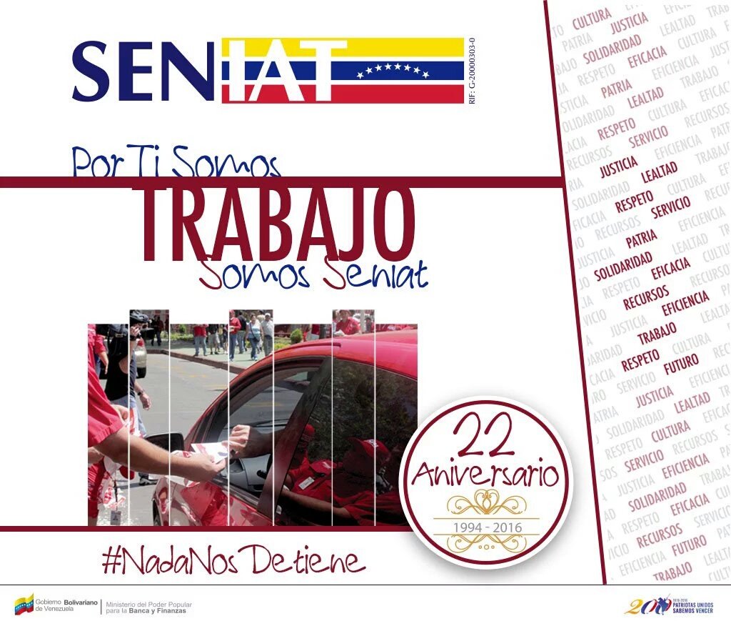 SENIAT_INTI's tweet image. #PorTiSomosSeniat  #NadaNosDetiene Con alegria y compromiso continuamos con ntra. semana aniversario @jdavidcabello