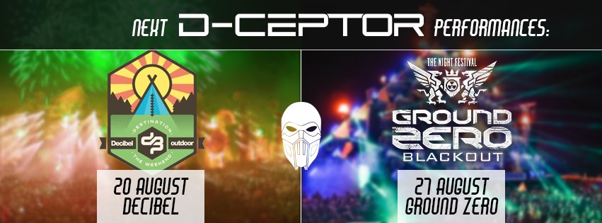 DCeptor's tweet photo. 2 great weekends coming up next! ๐ช @GroundZeroFest @DecibelOutdoor #dceptor #contestwinner #hardcore #festival https://t.co/5hXcNw35Vi