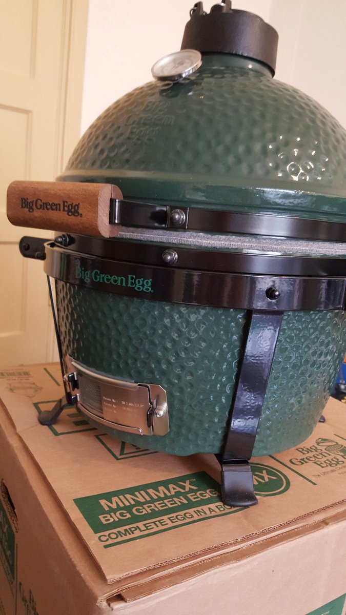 Finally my very own Egg.  #minimax  Cant wait to get this wee baby smokin'