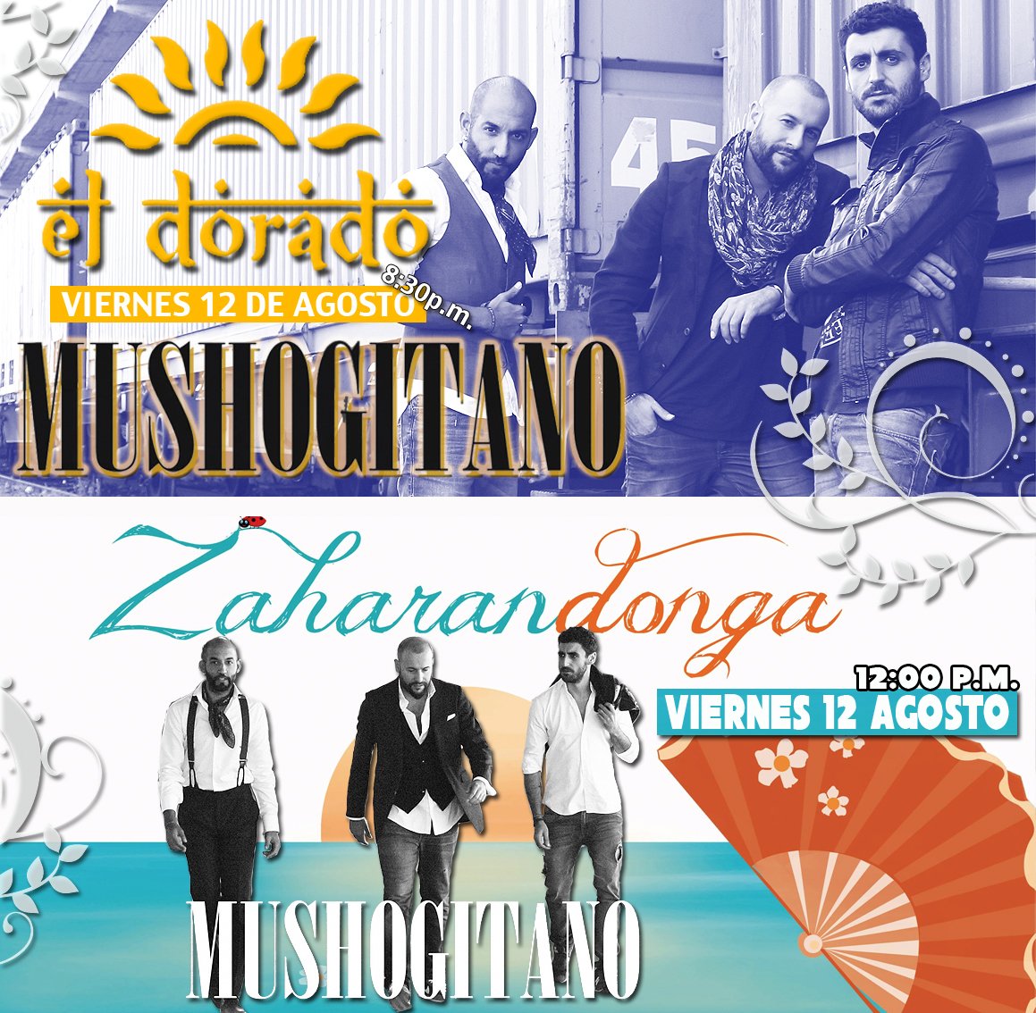 Este viernes  estaremos a las 20:30 en EL PALMAR y a las 12 noche en ZAHARA DE LOS ATUNES...Unete a la fiesta!