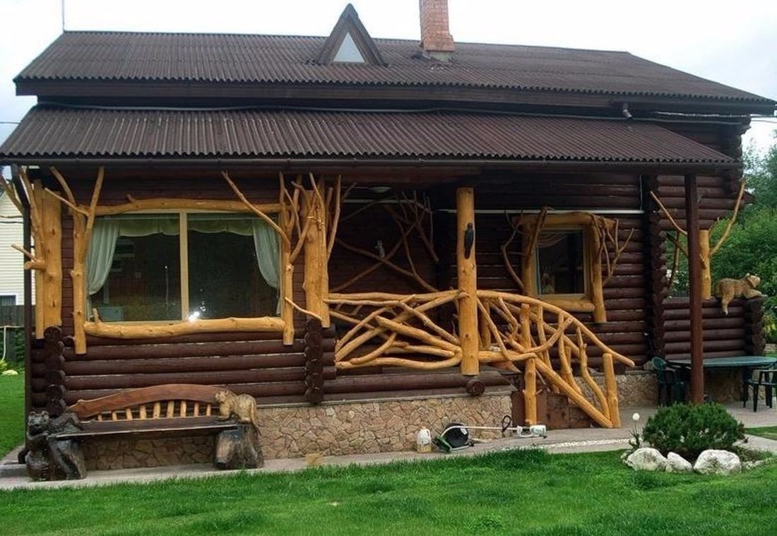 Веранда из кругляка