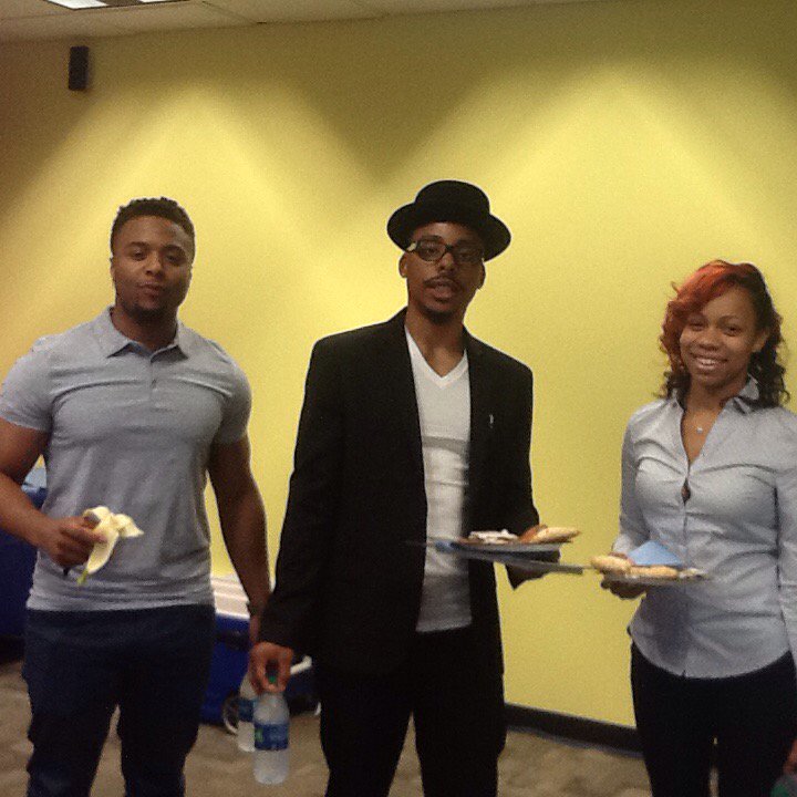 All smiles. Career day