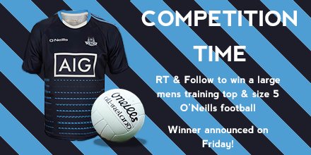 DubGAAOfficial's tweet photo. Comp time! RT &amp; Follow to be in with the chance of winning a Large training jersey &amp; a size 5 O'Neills football https://t.co/IFqxXG8sWj