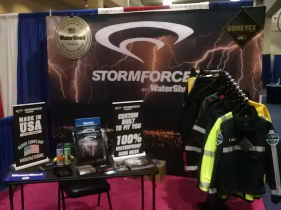 StormForceGear's tweet photo. Be sure to check out booth #1235 for Fully Customizable - Made in USA - Premium Quality Rainwear #ACACOC16 https://t.co/M9GN1hALn6