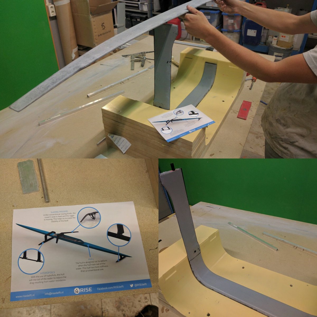 De assemblage van iets bijzonders @RISEdelft  #hydrofoils