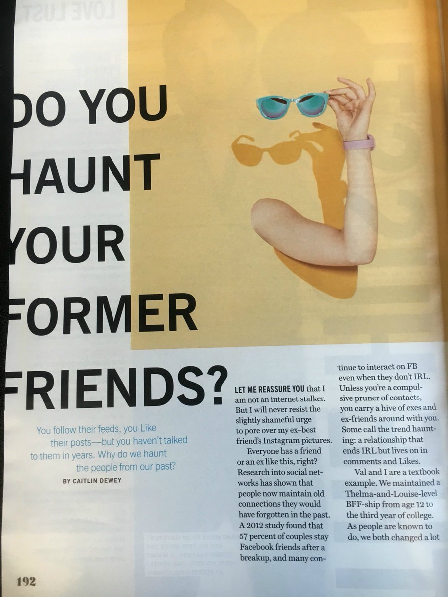 Caitlin Dewey Rainwater I Have A Story In This Month S Cosmopolitan About Internet Stalking My Ex Bff Eeeee