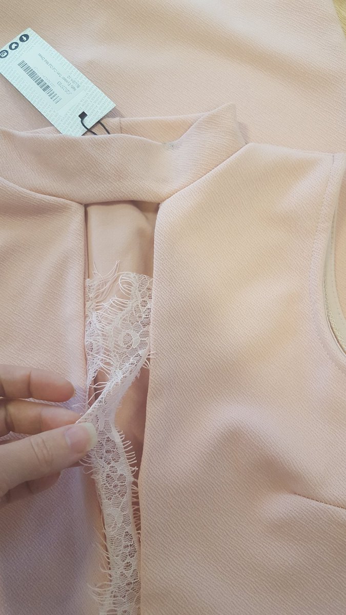 NatalieBond87's tweet photo. Not at all impressed with the clearly worn stained and damaged dress I have just had delivered @boohoo 😤😤 https://t.co/4nJ0ggvOIQ