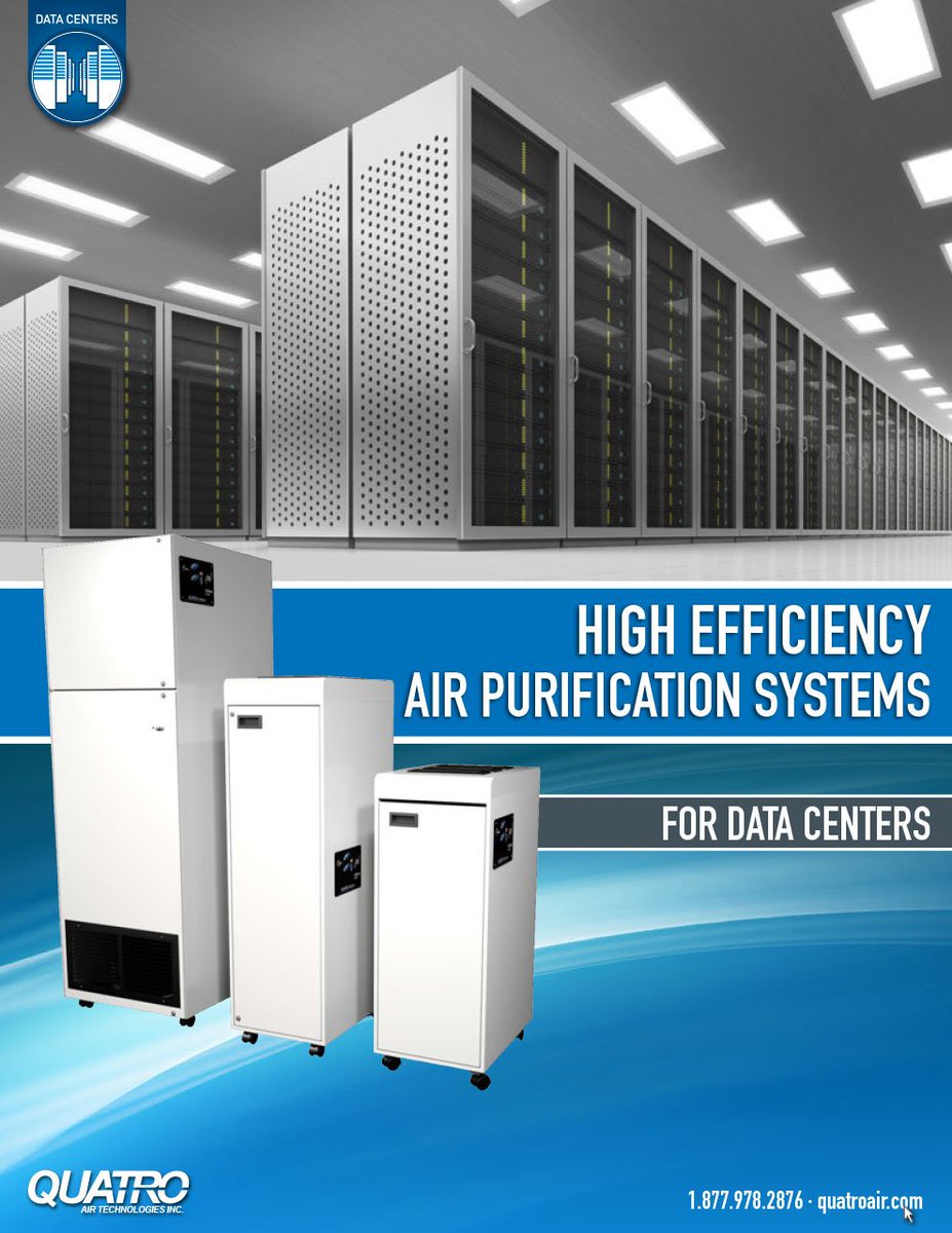 QuatroAir's tweet photo. High Efficiency Air Purification Systems for Data Centers: CSA600 · AF2000 · AF1000 · AF600 https://t.co/NQ3twkFgoR https://t.co/Xmt6LVs8xb