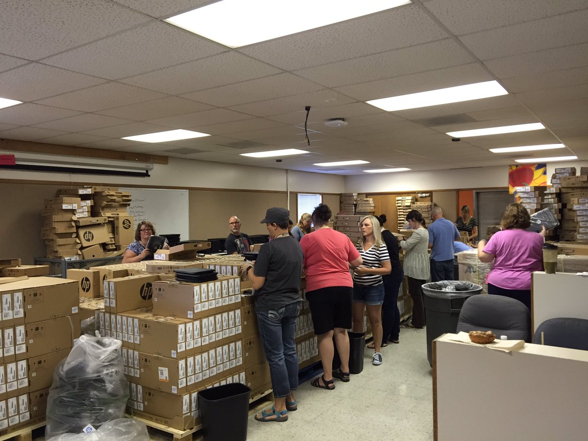 GraniteEdTech's tweet image. Behind the scenes: What it takes to get Chromebooks ready for schools. #edtech #edtechgsd #workworkwork