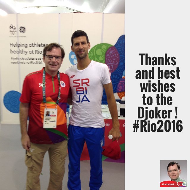 CGuendisch's tweet image. #Rio2016 #tennis 🎾👍😀 #sportsmedicine