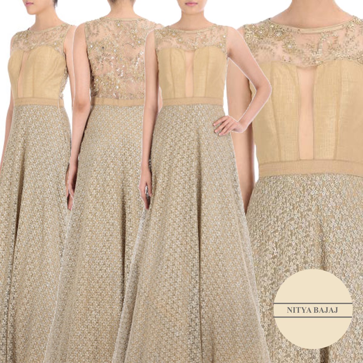 LabelNityaBajaj's tweet image. #richgold @labelnityabajaj #happybridesmaids #detailing 
#gold #embroidery #handcrafted
Shop this @exclusivelycom