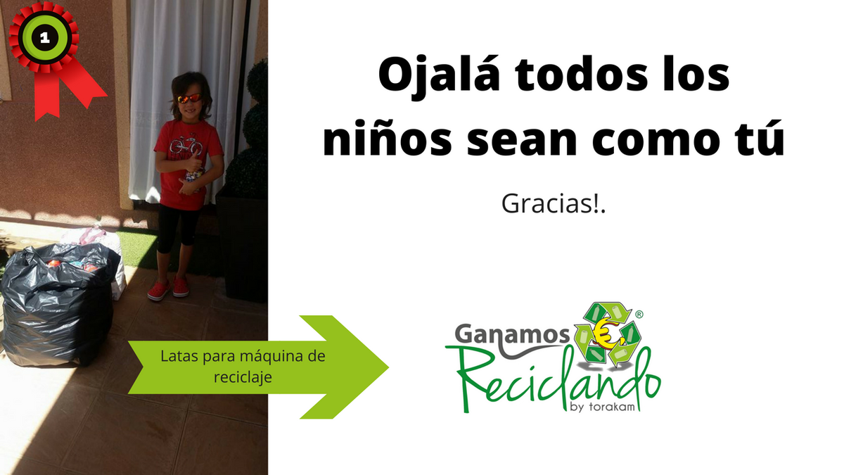 GANAMOSRECICLAN's tweet photo. Es un niño de #Murcia, su experiencia con una #máquina de #reciclaje . Ayúdanos a difundir. https://t.co/tRpjIEofZD https://t.co/GvgkPZFEM8