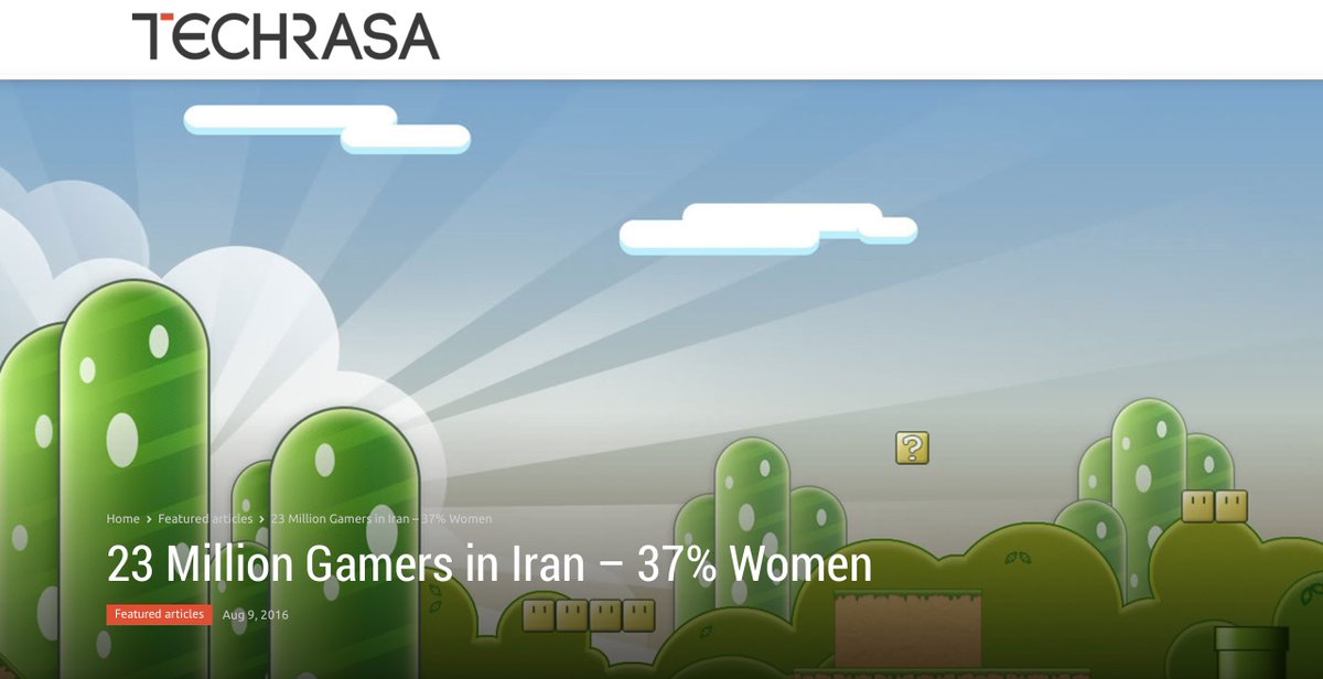 TechRasaCom's tweet photo. 23 Million Gamers in Iran - 37% Women https://t.co/QHNgIHbXSg via @TechRasaCom https://t.co/XxLNPCqhGG