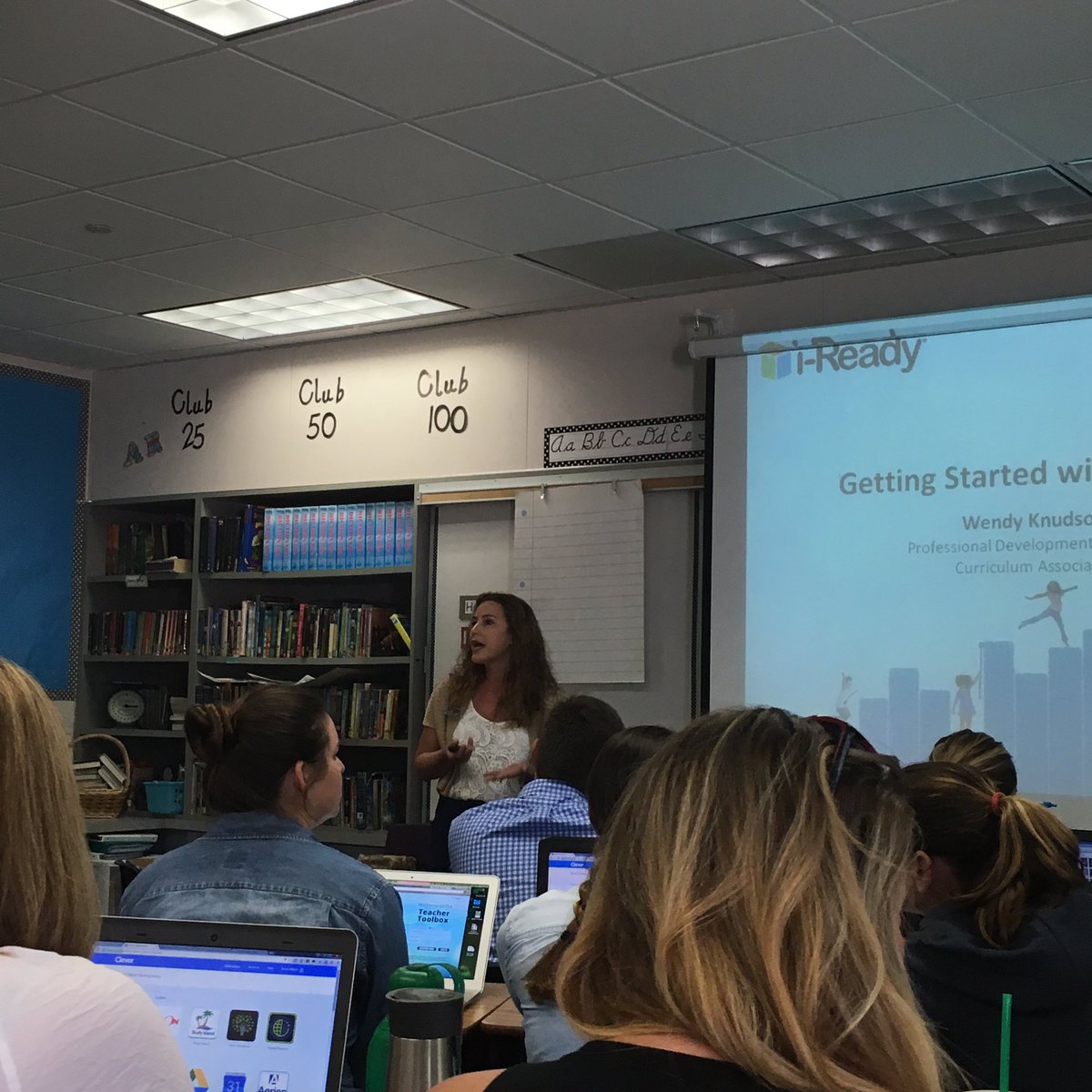 StillmanTabitha's tweet image. iReady with Wendy learning about diagnostic prep for Ss #assessless #bonsallbears @CurriculumAssoc @BonsallUSD