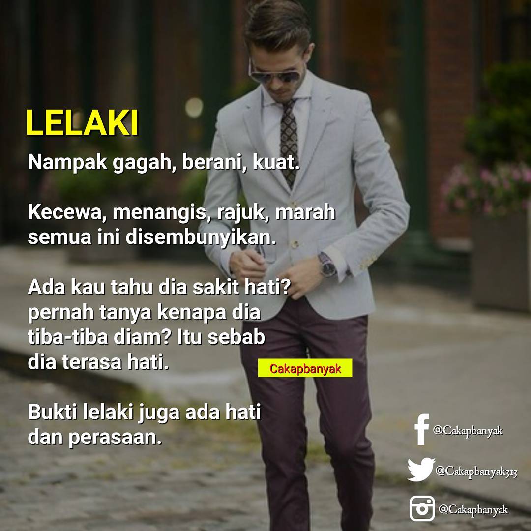 Aiman A Twitter Lelaki Juga Ada Hati Dan Perasaan Bezanya Dengan Perempuan Dia Lebih Diam Dan Cool