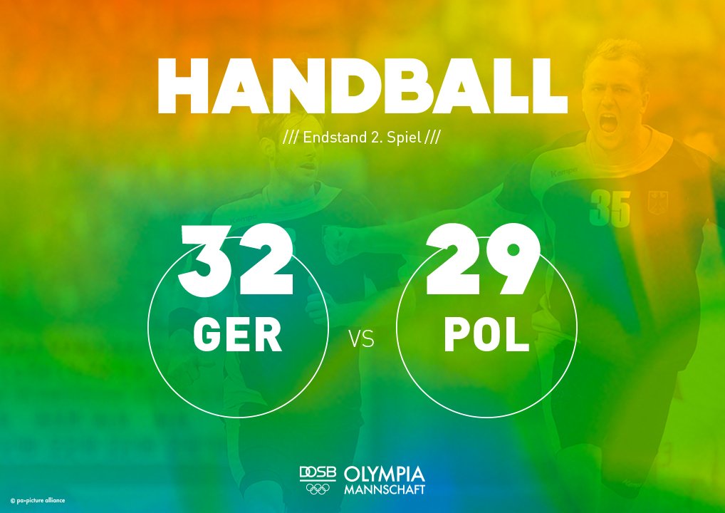 DHB_Teams's tweet photo. YES! Zweites Spiel, zweiter Sieg 💪😊✅. Klasse, #BadBoys 😎 #WirfuerD #Rio2016 #GERPOL @OlympiaMschaft https://t.co/qc7miNuEIQ