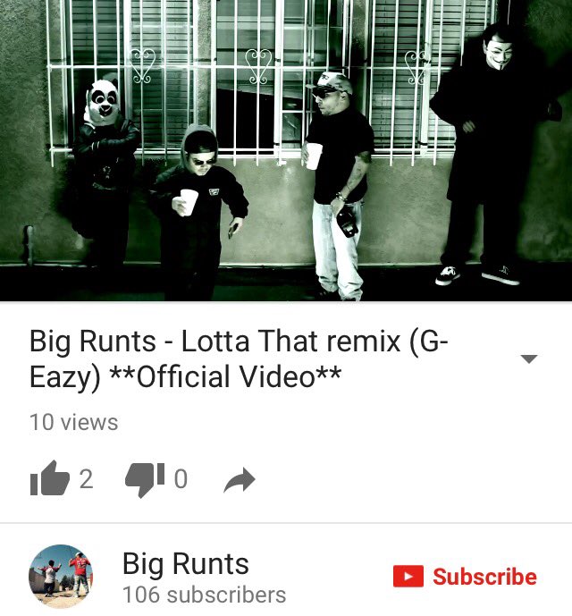 BigRunts's tweet image. Big Runts - Lotta That Remix music video is up on #YouTube! 

#BigRunts #BigRuntsMob #GEazy #Lottathat