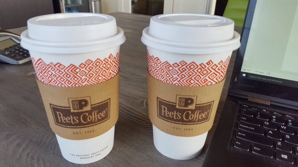 SiriFomsgaard's tweet image. It&apos;s a two coffees before 10am kind of day at @TaylorPond #presentationmode #agencylife #earlymornings #peets