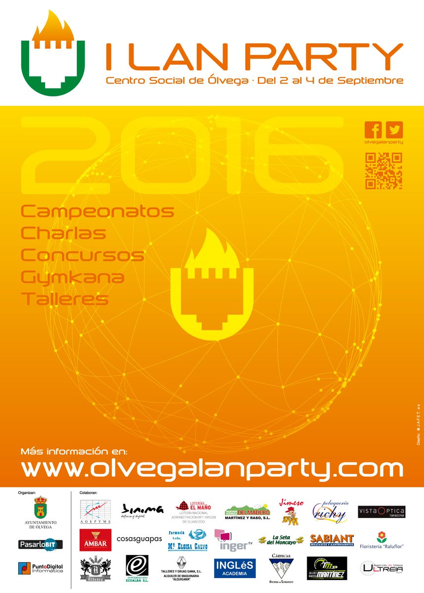 Hola! ¿Me ayudáis a difundir nuestro evento por vuestro perfil? Os esperamos en <a href="/olvegalanparty/">Olvega LAN Party</a> del 2 al 4 de sept!