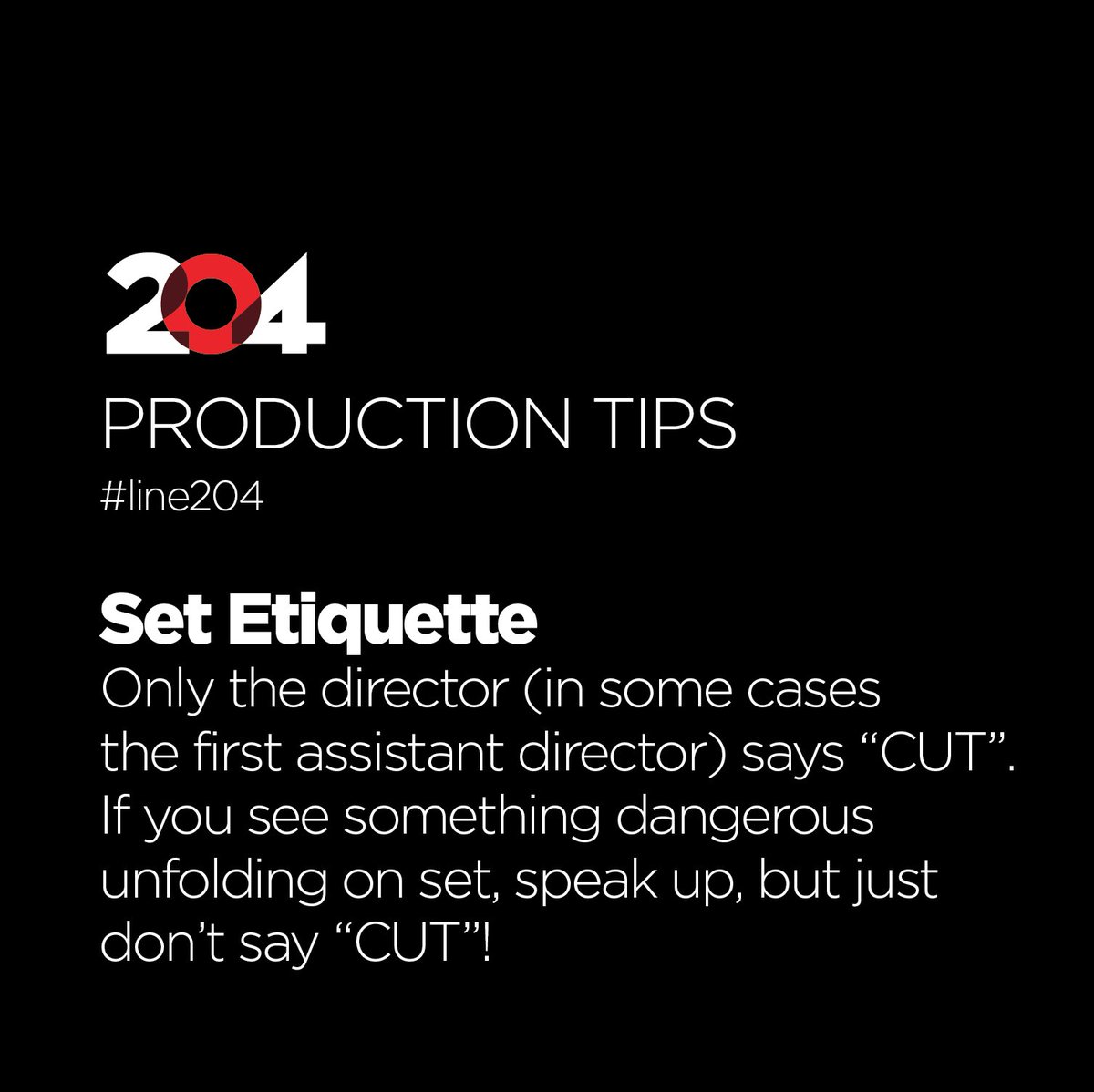 🙊 #productiontiptuesday #setetiquette #productiontips #line204 #dontsayit
PM us with your production tips