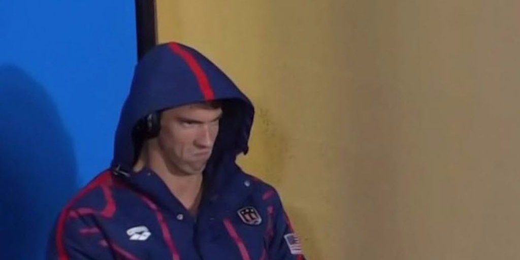 Earth911's tweet photo. When you see someone throw a plastic bottle in the trash can...and it's right next to a recycle bin. #PhelpsFace https://t.co/JodVY6dH2j