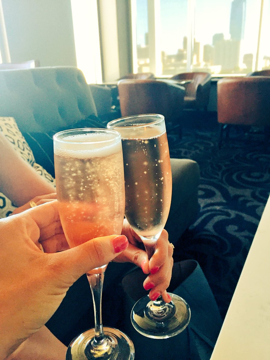 Pre meeting prep, @MarneyKristen  and I could get use to the downtown life! 💁🏻🍾🏦