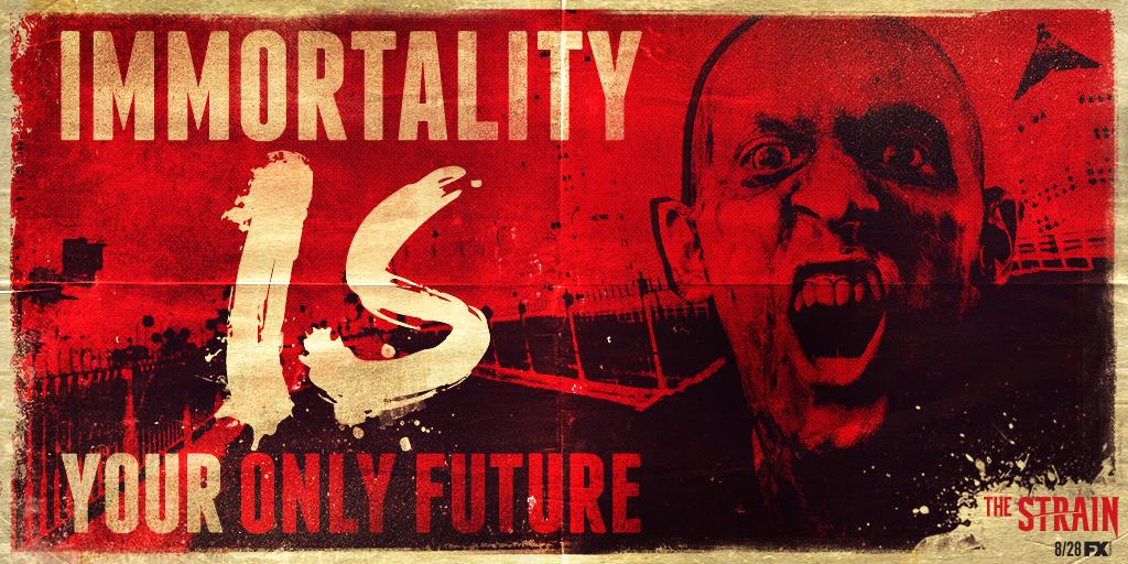 TheStrainCuatro's tweet photo. La inmortalidad tiene sus beneficios #TheStrain regresa para una nueva temporada 28|08 FX https://t.co/Vfn3mseUyL