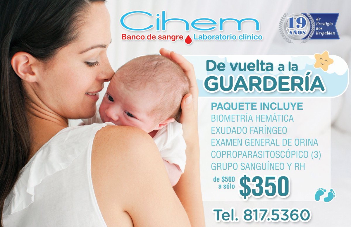 Lab_Cihem's tweet image. De regreso a la Guardería? realiza con nosotros el Examen de Lab en el que consta que tu pequeño esta saludable
