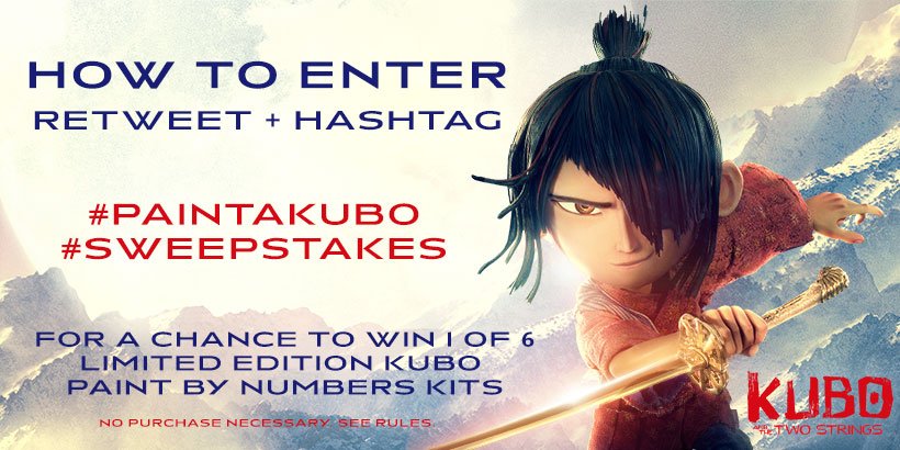 kubothemovie's tweet photo. Make Kubo your canvas! RT w/ #PaintAKubo and #Sweepstakes for a chance to win your own kit! https://t.co/nysDLPKEqz https://t.co/LhmZ0yAzBb
