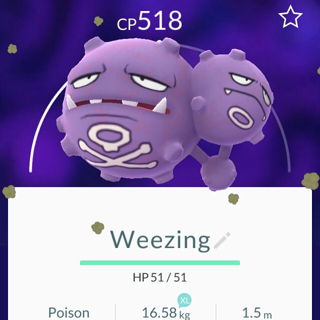videodrew's tweet image. A couple points from Level 27; all I have to show is going from a Koffing to a Weezing. #pokemongo #lifemetaphors