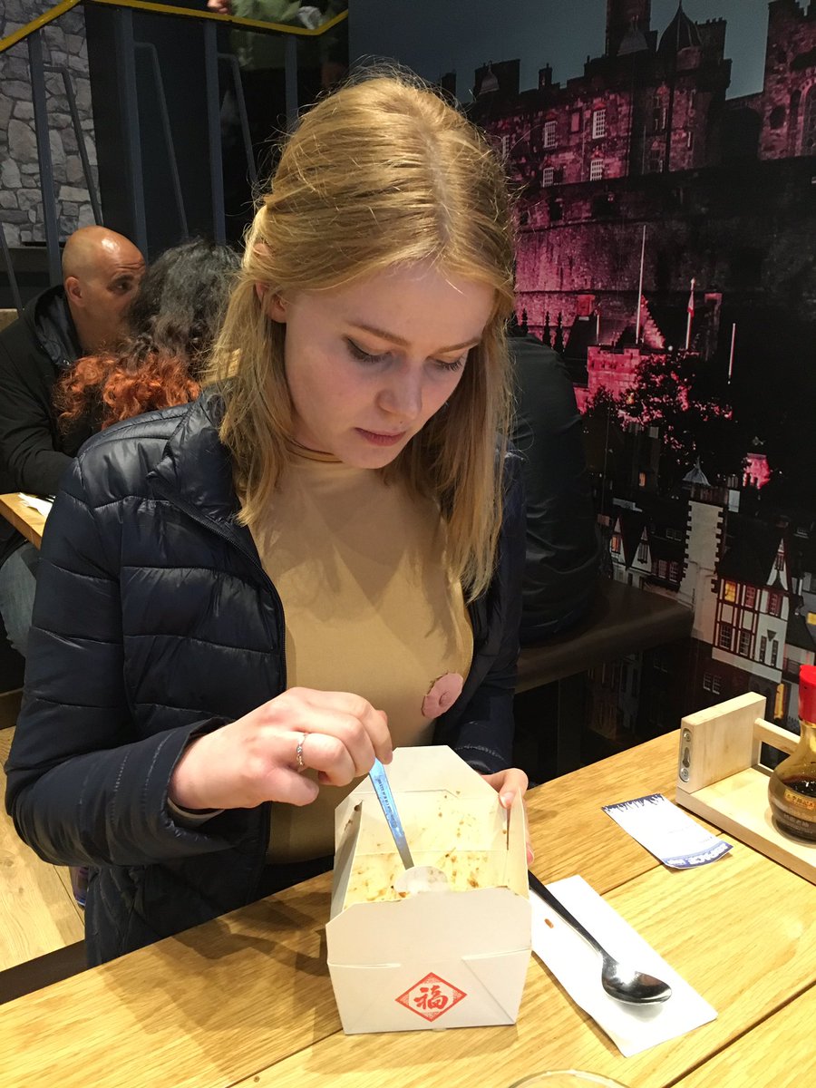 pooshameshow's tweet photo. Actor @MaddyBeukers eating pre show din #nipslip See us 2nite 8:55 @theSpaceUK @pooshameshow #edfringe2016 #edfringe https://t.co/lIXXIXleM7