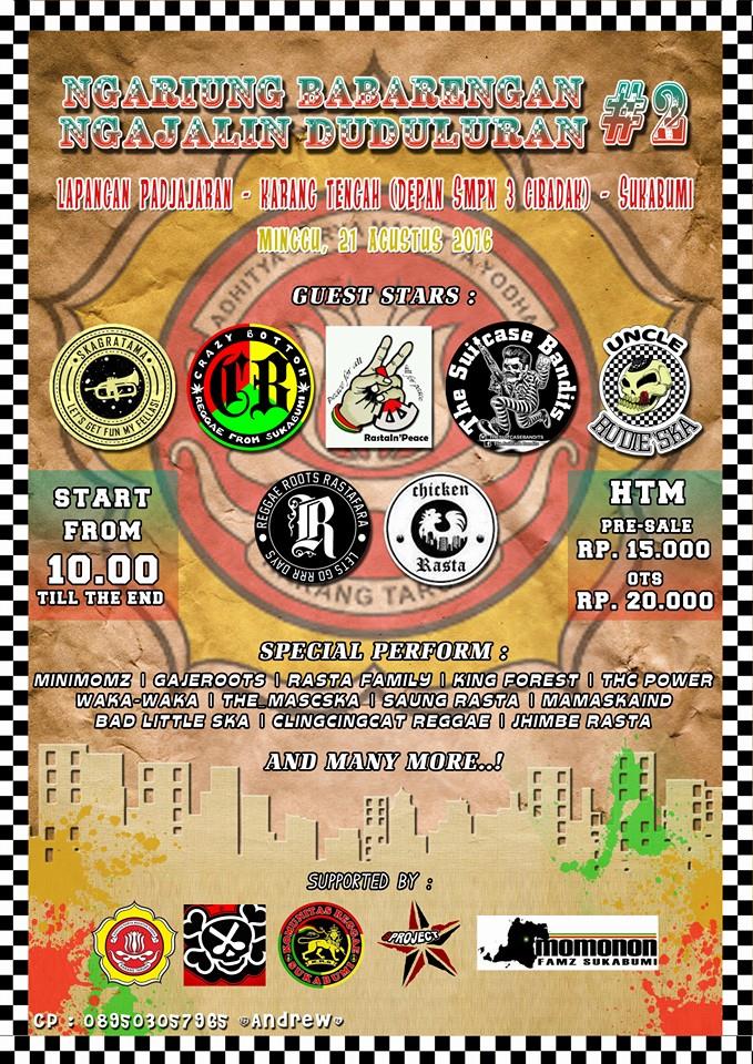 MINGGU 21 AGUSTUS 2016 . see you fellas sukabumi dan sekitarnya #reggae #skarocksteady #HuTRI71
