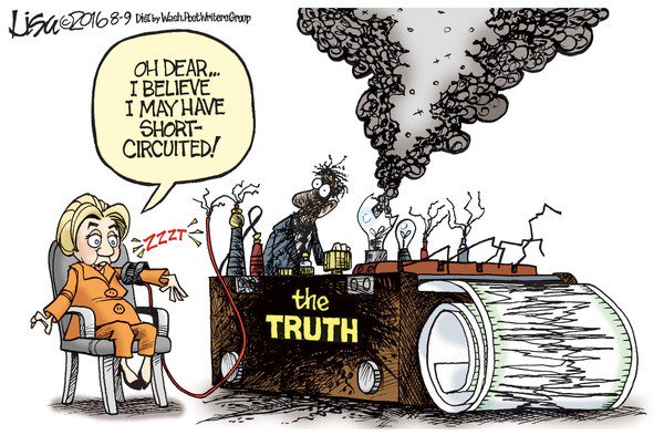 US_Exceptional's tweet image. We don&apos;t dare put #CrookedHillary on a polygraph - it would wipe out the #ElectricalGrids in every major city!