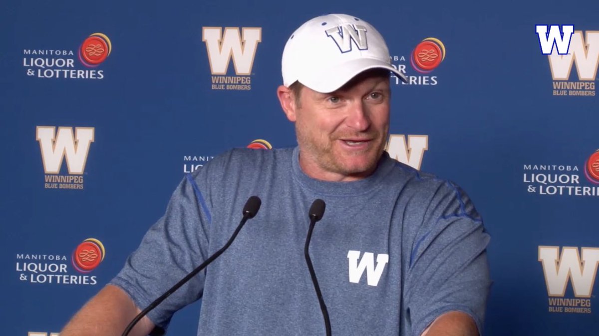 Wpg_BlueBombers's tweet photo. Coach O'Shea press conference live now. >> https://t.co/g45aduJ1hV https://t.co/oKcgz5r8YH