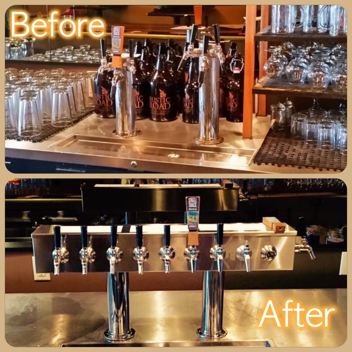 rusticbrewing's tweet photo. What's better than 6 @rusticbrewing on tap? 10 @rusticbrewing on tap! #10taps #towerpower https://t.co/T5qQPzBpDa