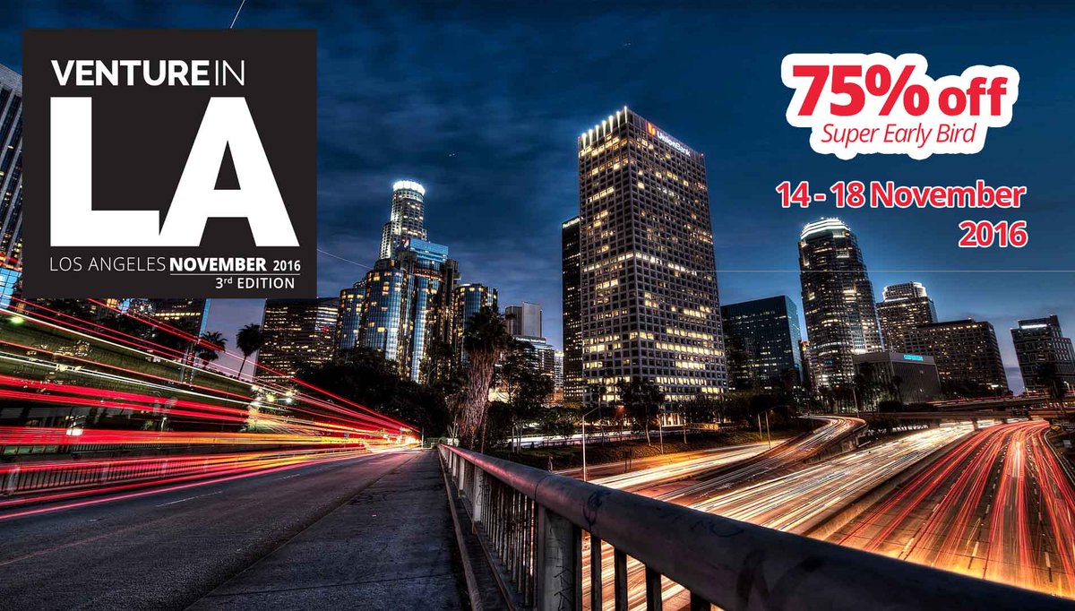 VentureInLA's tweet photo. Venture in LA - learn how to access &amp; thrive in the US Market by using Los Angeles as your entry point. #VinLA16 https://t.co/FHYUOzVJyT