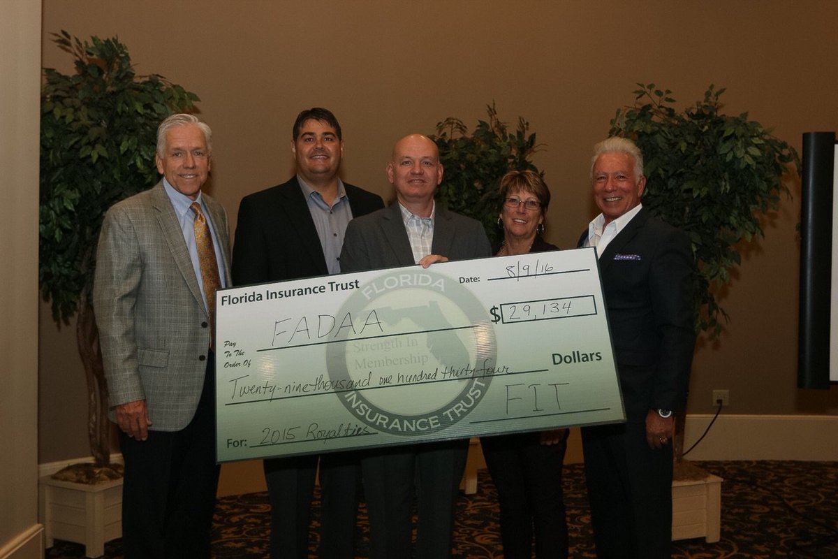 NPIS_NonProfit's tweet photo. FIT donates nearly $30,000 to the Florida Alcohol & Drug Abuse Association to help achieve their mission. #FADAA https://t.co/1dJ1mRUkYQ