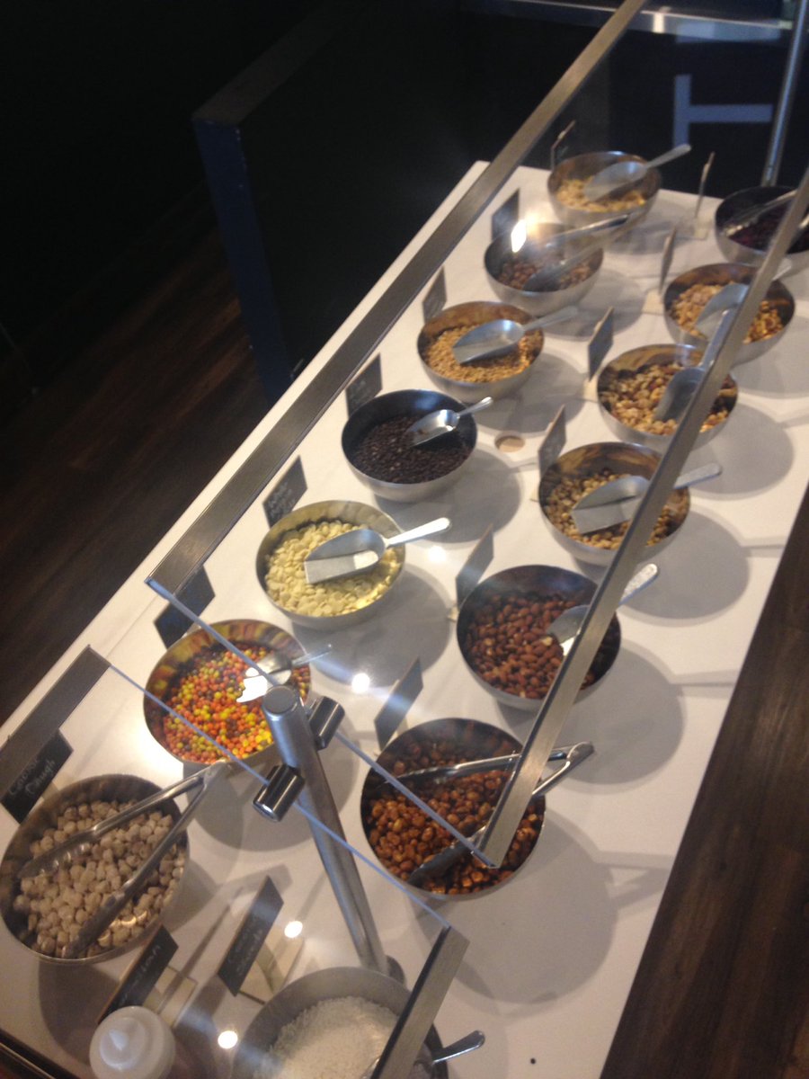 ParfaitKingston's tweet photo. Great selection of dry toppings here at parfait to match our fresh &amp; frozen yogurt. https://t.co/ZAf0F4EwMo