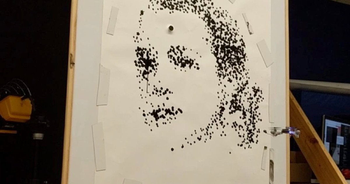 Impressive art project uses a brush-wielding drone to create stippled pop art portraits bit.ly/2b69Hfj