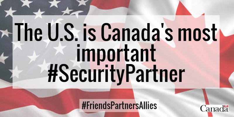 CanadaBUF's tweet photo. #DYK: The U.S. is Canada's most important #securitypartner & #defencepartner #FriendsPartnersAllies https://t.co/scZIiW3pJc