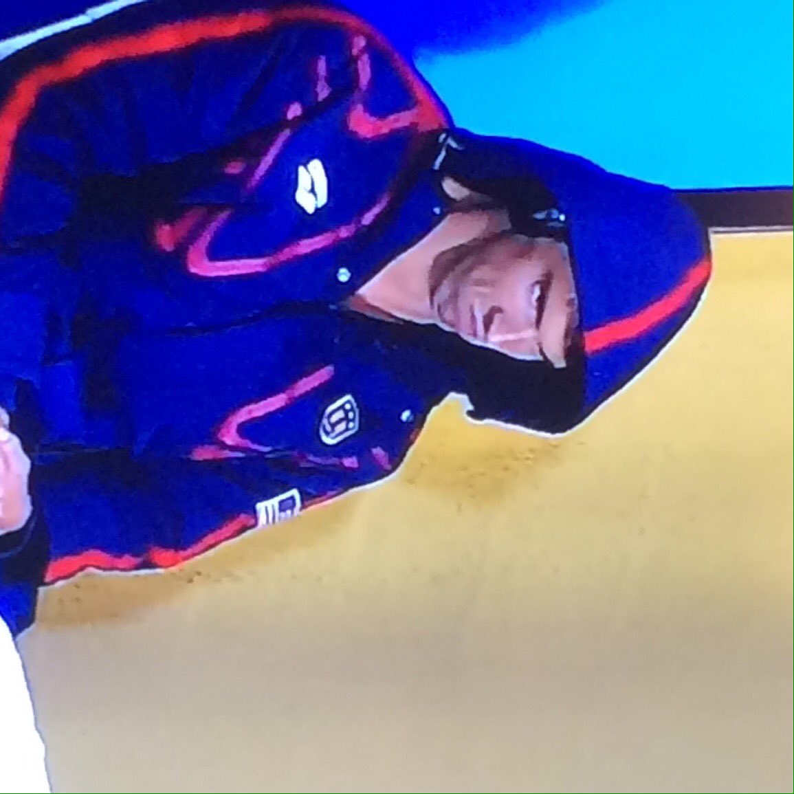 CourtTheStern's tweet photo. When you're trying to rotate a photo and it won't save that way, @meredithcolias. #partylikeajournalist #PhelpsFace https://t.co/PtIwSgfuyV