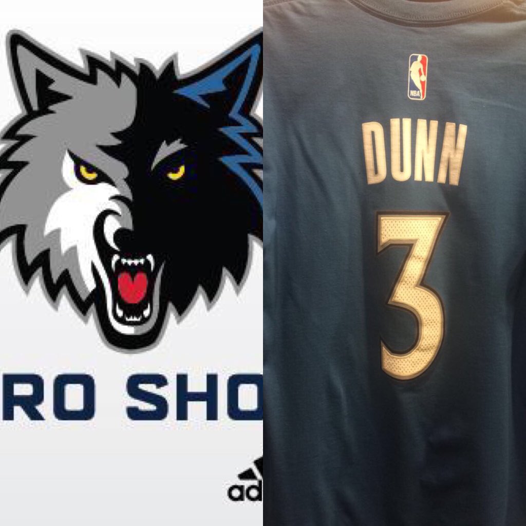 CoachDoggieDogg's tweet photo. Today at the #WolvesProShop we put out the @KrisDunn3 Player Tees! You can get them for $32 ONLY IN BLUE. https://t.co/FnQZg0XiaQ