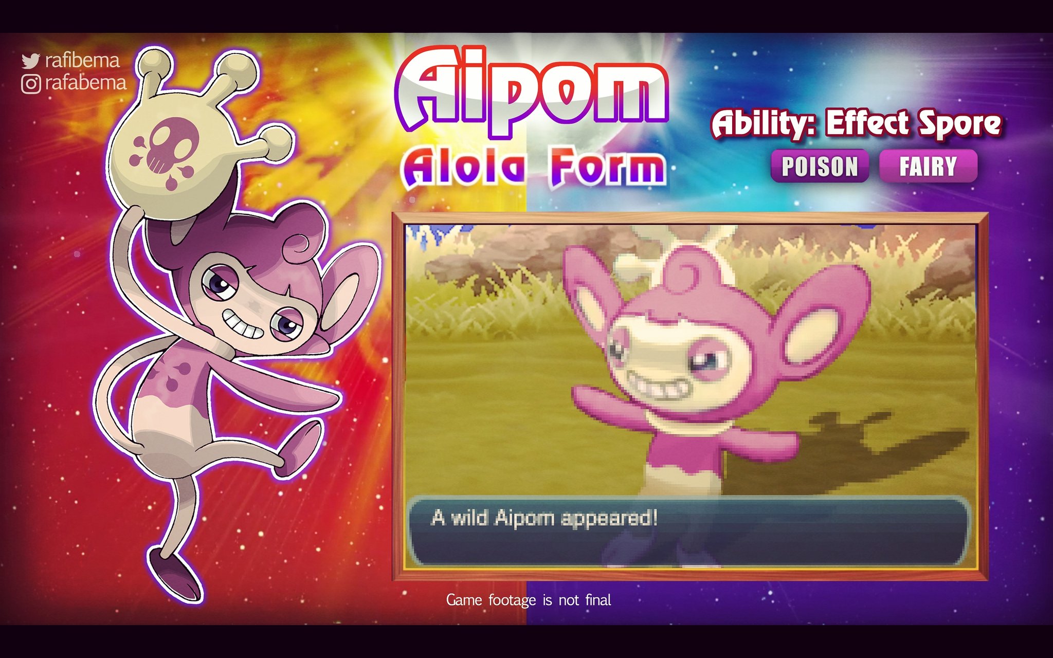 Rafabema on X: Aipom Alola Form Revealed! #PokemonSunMoon #pokemonsolyluna  #pokemon #pokemongo #aipom #alolaform #nintendo #pkmn   / X