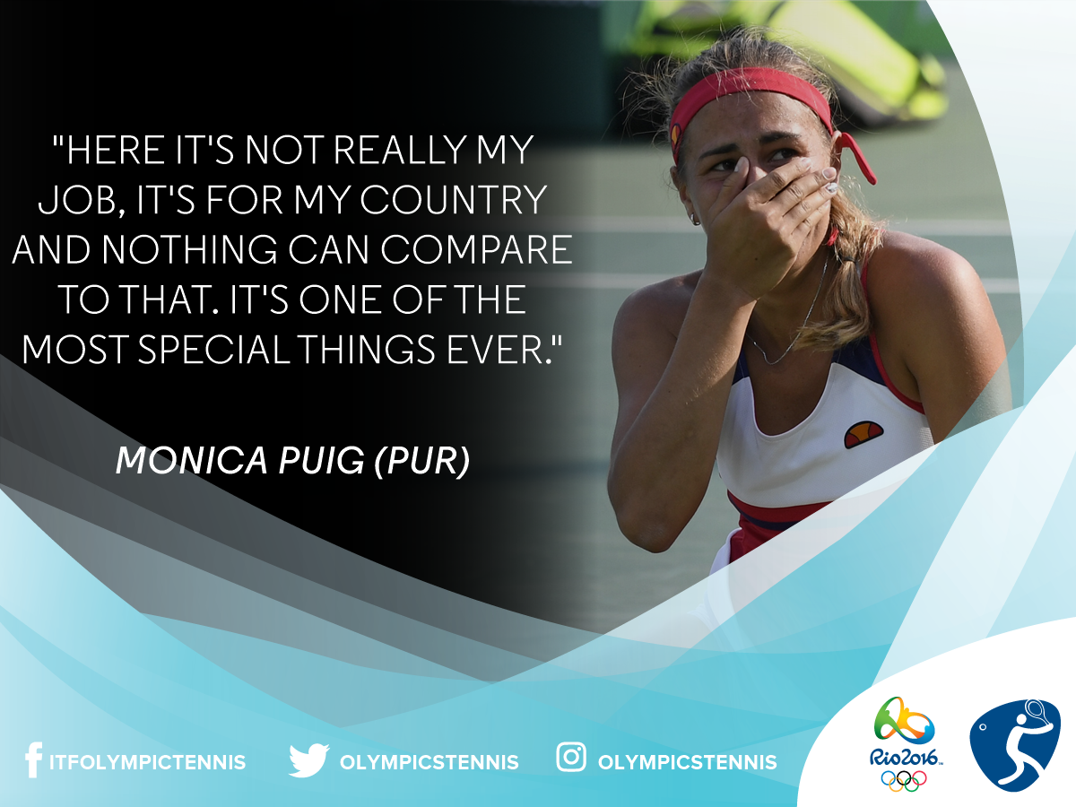 OlympicsTennis's tweet photo. Puerto Rico's @MonicaAce93 reflects on her #Olympics experience after stunning @GarbiMuguruza in #OlympicTennis https://t.co/TtkTPzQh0B